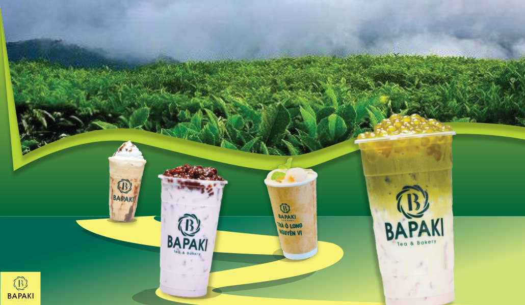 Vị trà xanh đậm đà, béo béo vị sữa, thêm topping dai giòn sần sật